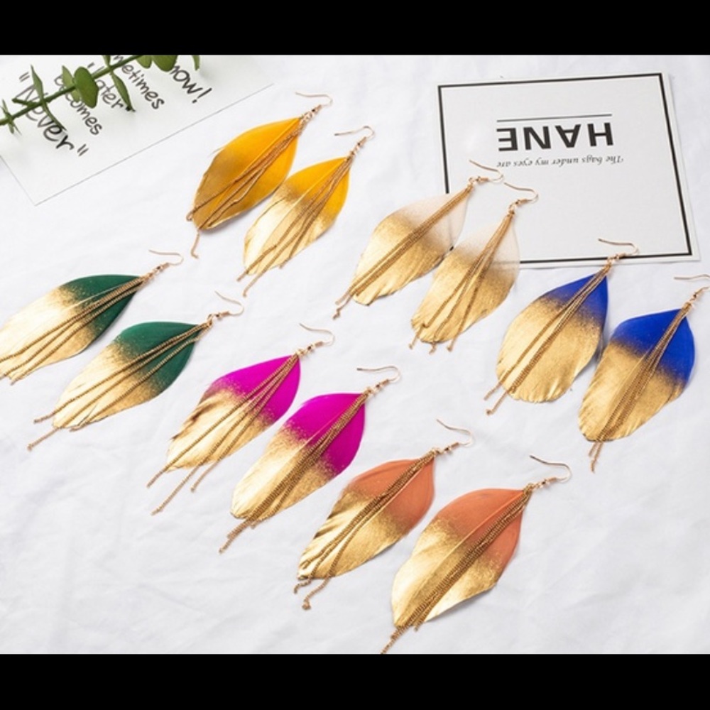 Feather earrings